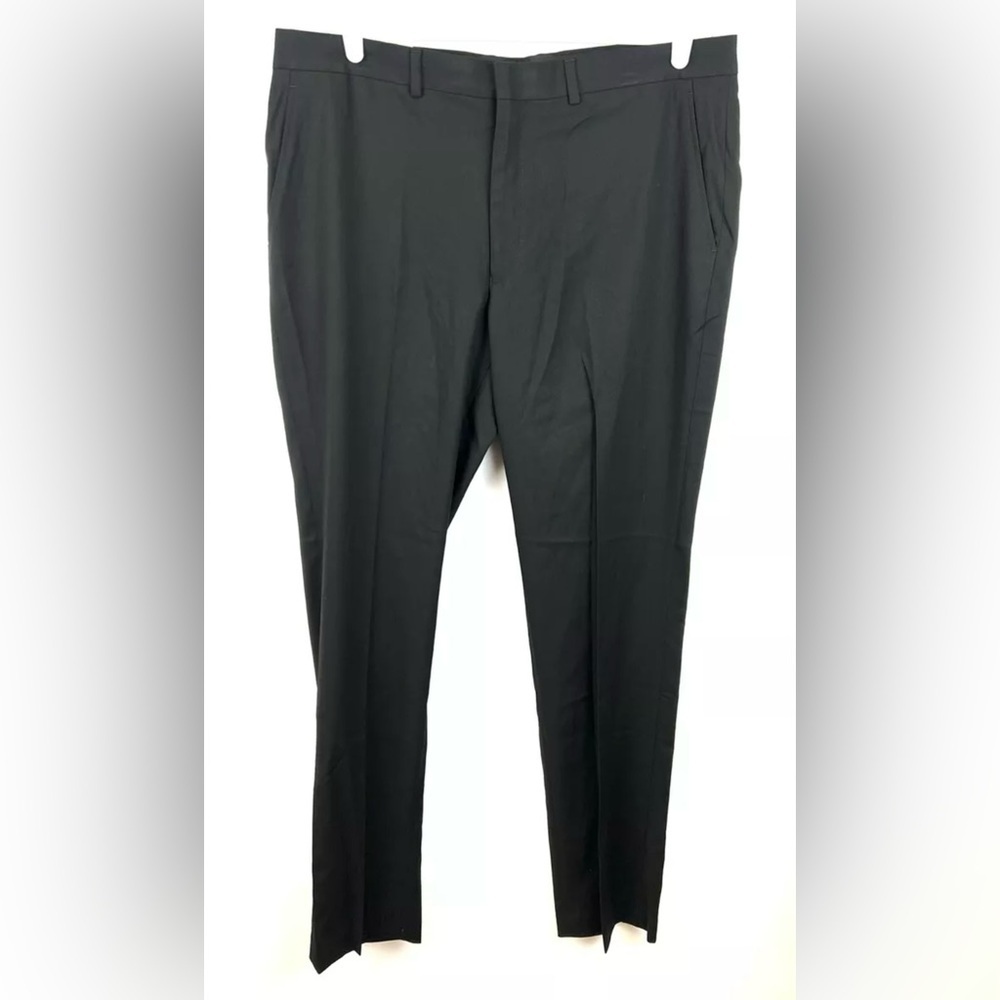 Kenneth Cole Reaction Men’s Black Stretch Slim Fit Dress Pants Size 38W X 34L